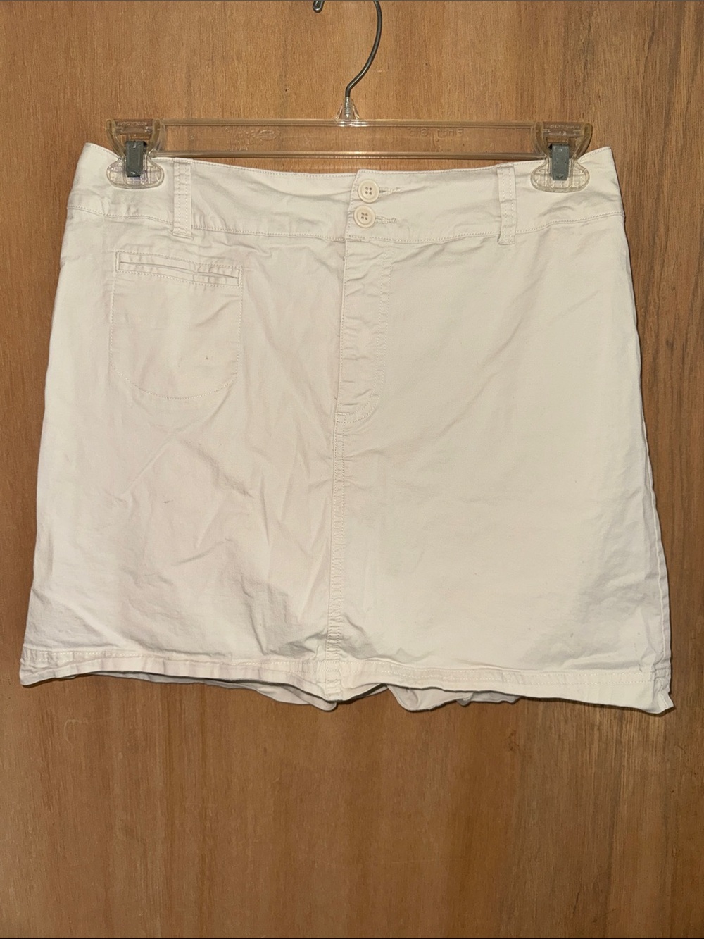 St. John's Bay Khaki Stretch Skort Preppy Golf Pocket Cotton Size 10